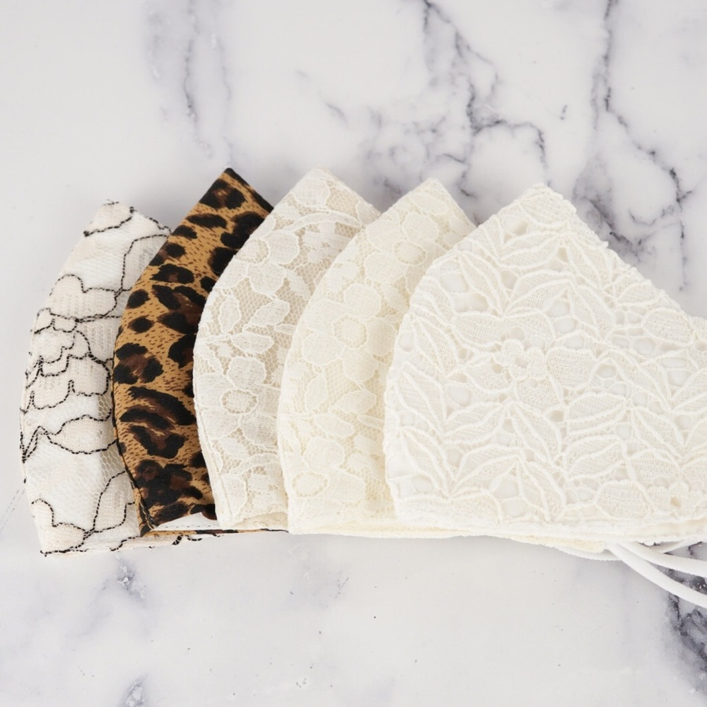 Set C, soft lace face masks